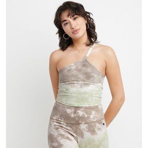 Champion Tank Top Everyday Asymmetrical Strap Tank Green Grey Tie Dye Womens S